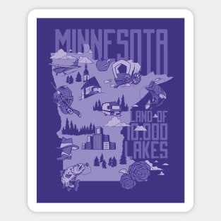 Minnesota Land of 10,000 Lakes // Land of Ten Thousand Lakes Magnet